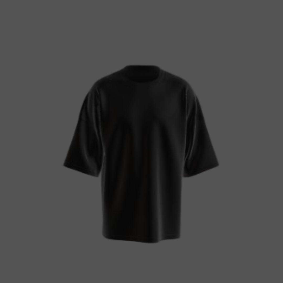 Oversized black plain t-shirt