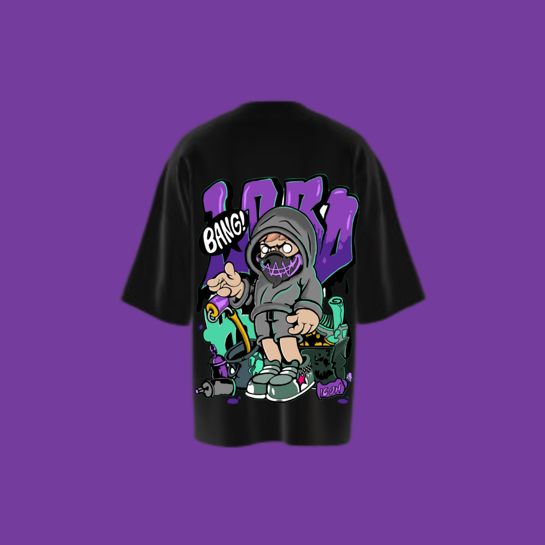 Lord Bang Anime Oversized T-Shirt | Graphic Printed Streetwear | Unisex Baggy Tee