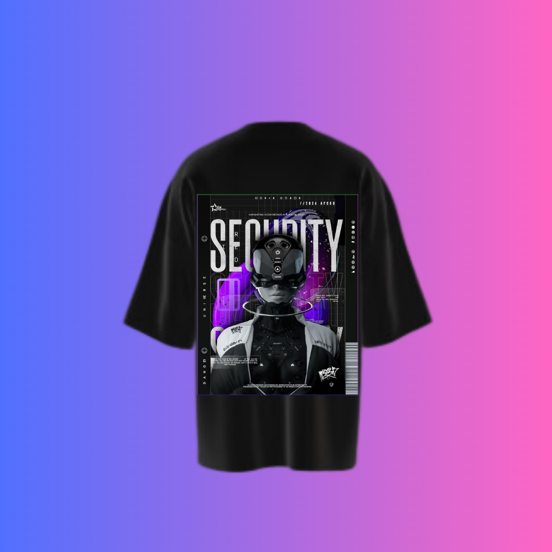 Black Oversized T-Shirt – Future Security