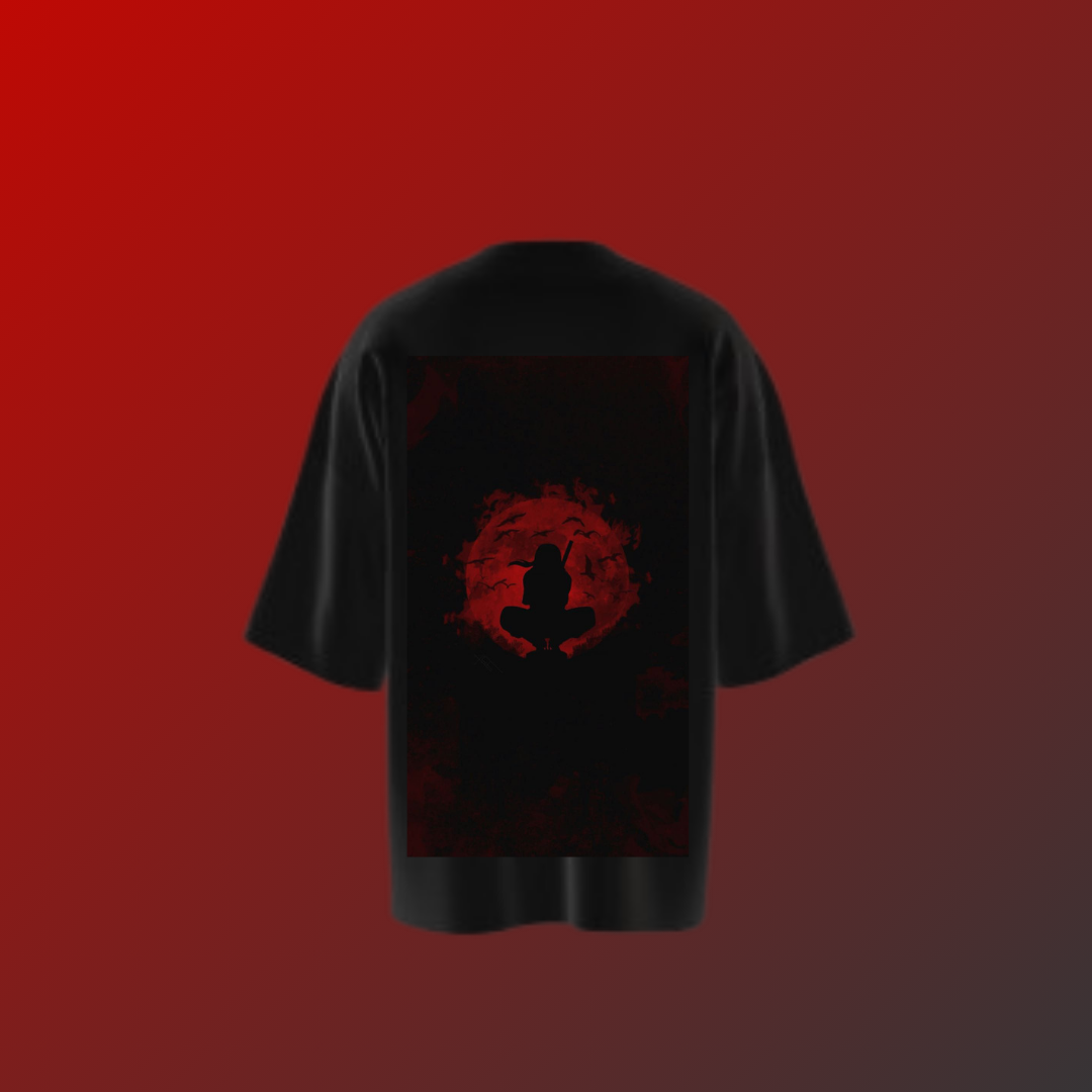 Itachi Printed Oversized T-Shirt – Anime Streetwear | Pinaacaa