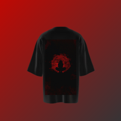 Itachi Printed Oversized T-Shirt – Anime Streetwear | Pinaacaa